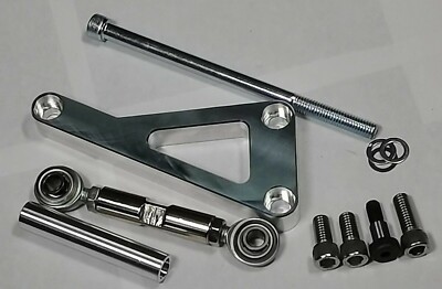 Small Block Chevy Long Water Pump Polished Aluminum Alternator Bracket SBC LWP