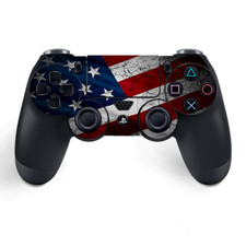 Skins Decal Wrap for PS4 / PS4 Pro Controller - American Flag distressed wave