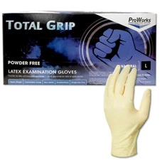 Adenna Total Grip - Latex Powder Free 8 mil LARGE Gloves - 1 Box of 100