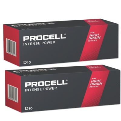 Duracell Procell Intense Power 1,5V D/LR20 Alkaline Batterien - 2 x 10er Pack