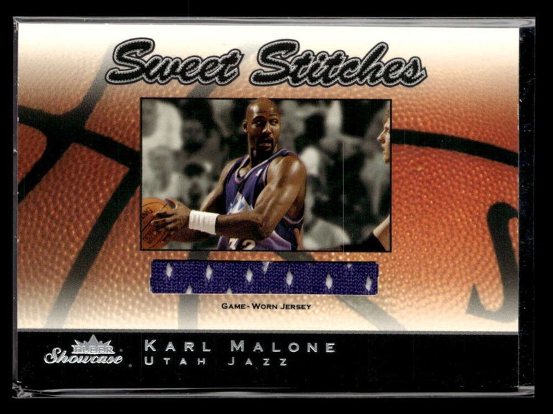 2003-04 Fleer Showcase Karl Malone Sweet Stitches Game Used Jersey FX913