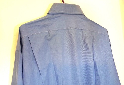 Luigi Borrelli Men L/Slv Dress Shirt16/41 Blue solid 100% cotton frenchcuff NWOT - Picture 7 of 8