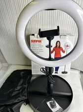 Sunpak Self-Storing Vlogging Kit w/Bluetooth Remote-VGC-LED128-11RL, Ring Light