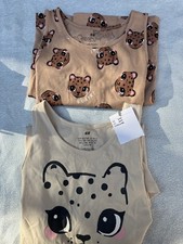 H M Lot of 2 Girls Print Sleeveless Pull Over Casual Dresses Size 6X 7