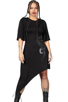 KILLSTAR Minikleid - Maple T-Shirt-Kleid Mesh Schlange Gothic Hexe Alternative