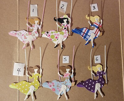 Fancy Lady In Swing Cardstock Die-Cuts scrapbook Choose A Number 1-6