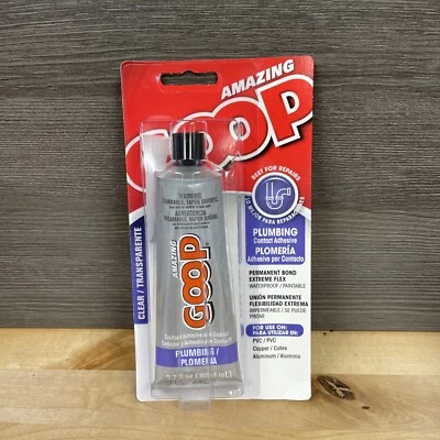 ECLECTIC Amazing Goop Plumbing Clear Adhesive Sealant Repair Bond 150011, 3.7oz New