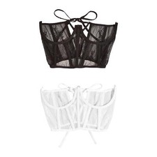 Lace Corset Belt, Wide Waist Belt, Adjustable, Boned Tie Back, Girdle Women,