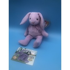 Floppity the Bunny TY original beanie baby Series 1,tag  Official Club Card  96