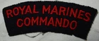 GENUINE WW2 RM ROYAL MARINES COMMANDO UK MILITARY SHOULDER TITLE PATCH BADGE