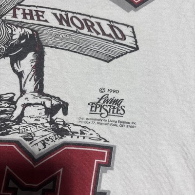 Vintage 90s Lords Gym Size M Jesus Distressed Living Epistles Dbl 