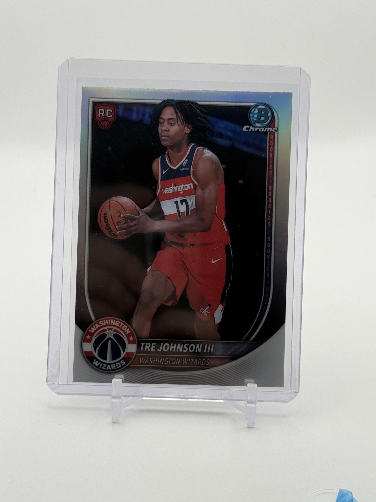 2025-26 Bowman #BRR-6 Tre Johnson III Chrome Rookie Red RC Logo