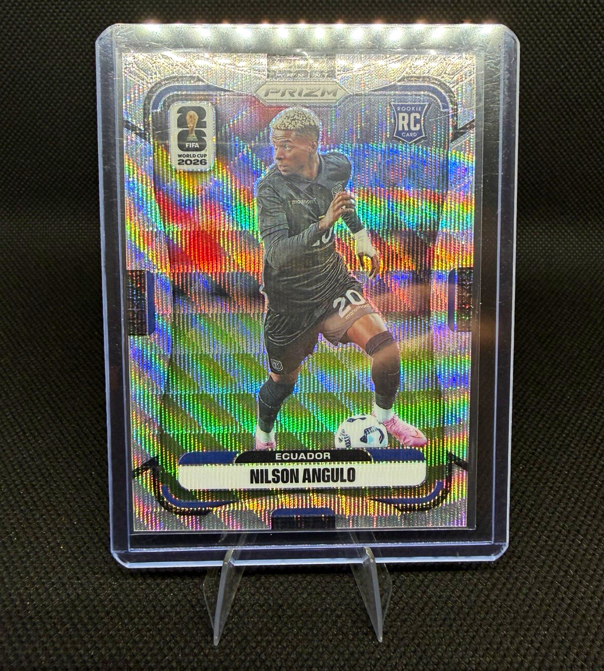 2026 Panini Prizm FIFA World Cup Nilson Angulo Wave Prizm RC #215 Ecuador