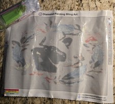 Diamond Painting Bling Art   FRAMED COW   ROUND 30x40 Canvas-Complete Kit