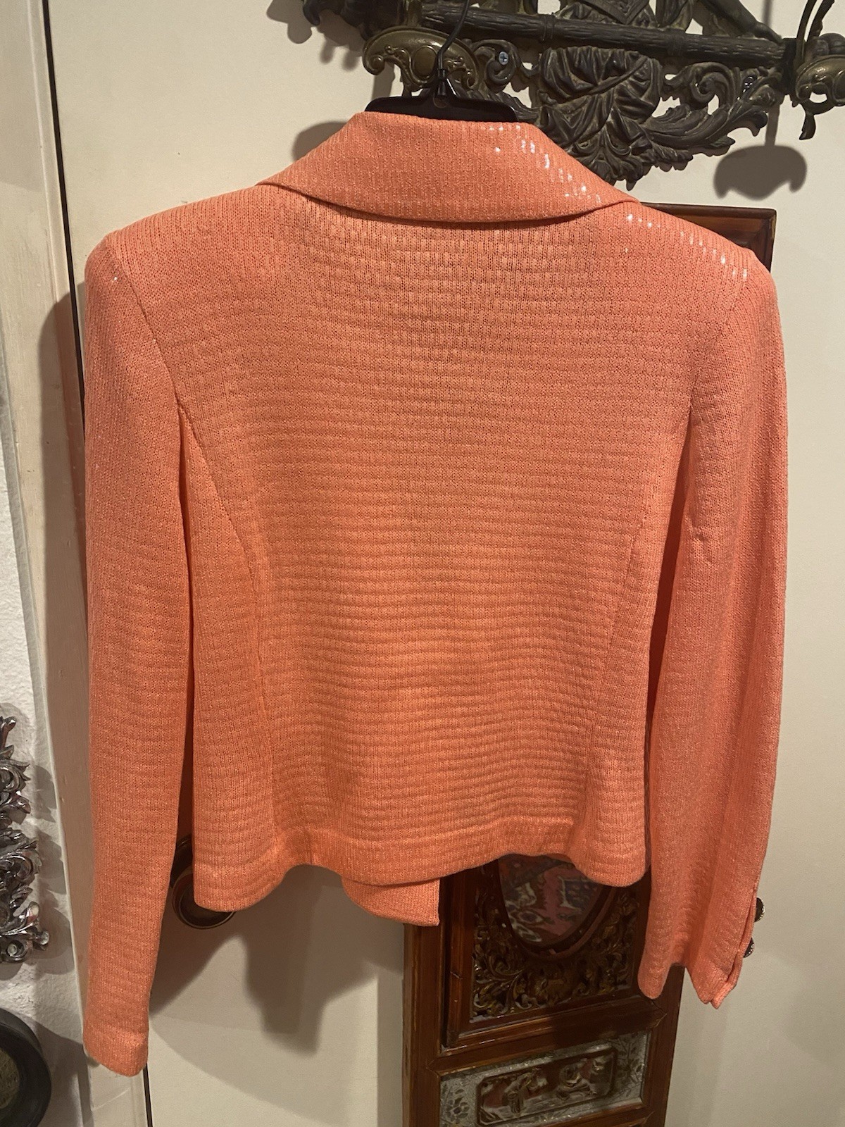 St John Jacket Orange Sequins Read Description - image 10