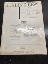 Irving Berlin's Best Folio Vol 1 All Electronic Organs P/V/G 1965