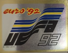 PANINI EURO 92 N.1 SCUDETTO BADGE UFFICIALE RARO LAMINATO PERFETTO MINT