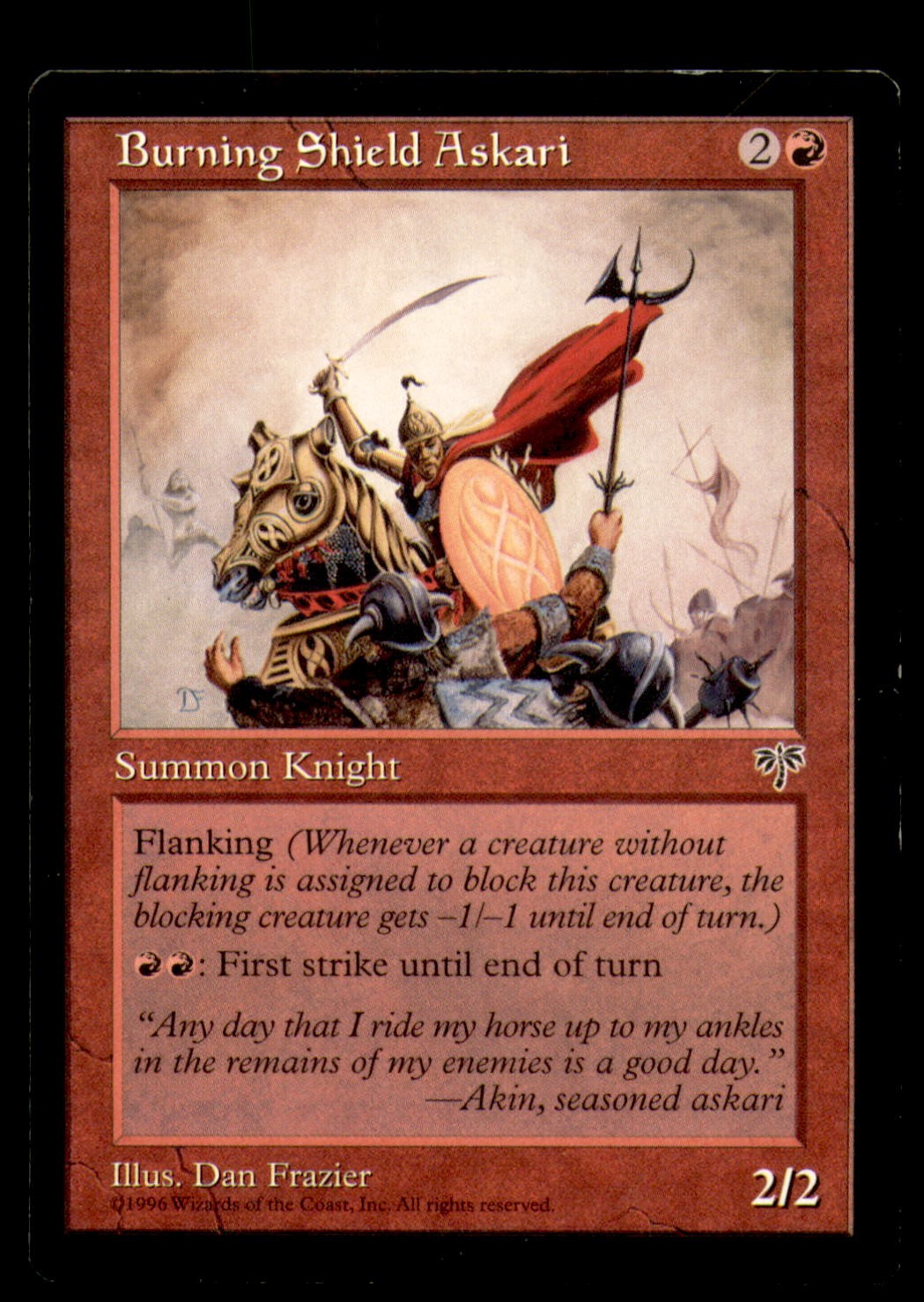 Burning Shield Askari Common Mirage Magic: The Gathering Moderately Played