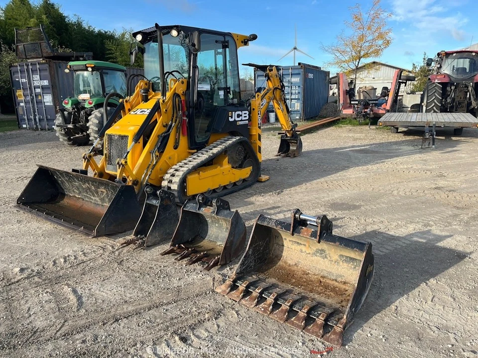 JCB 1CXT 2020 cargador de orugas compacto retroexcavadora cabina calefacción aire acondicionado auxiliar hidráulico E-Stick bidadoo