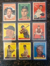 1958 Topps Baseball (9) Card Lot