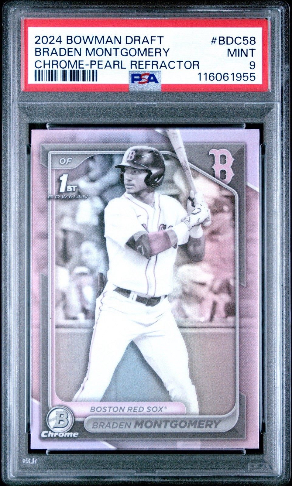 2024 Bowman Draft Chrome Pearl Refractor Braden Montgomery #BDC-58 PSA 9 LOW POP