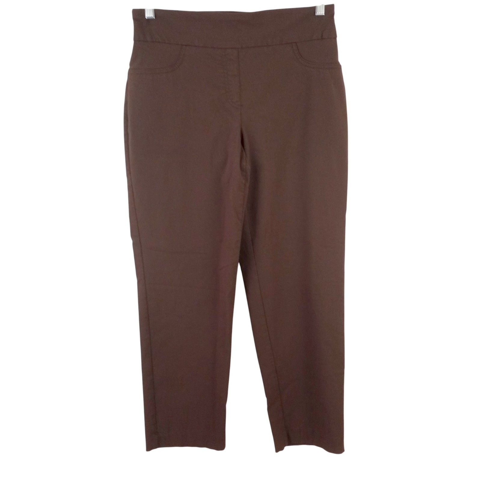 Ruby Rd. Womens 14P Solid Dark Brown Pull On Mill… - image 1