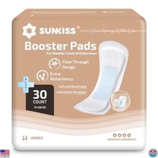 Incontinence Booster Pads 14  for Men  Women, Extra Absorbency, 30 Count