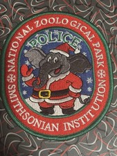 Smithsonian National Zoological Park Police Patch Santa Elephant Christmas DC