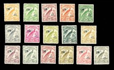[NEW GUINEA] 1932 Set of 16 / ½d-£1 SG 177-189 / Scott C28-C43 (MH)