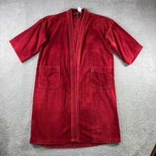 Vtg Bill Blass Terry Cloth Robe Men One Size Short Sleeve Retro 90s