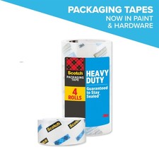 Scotch Shipping Tape Heavy Duty Clear 4 Pack 1.88 x 54.6 yd