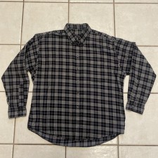 VTG 90s BURBERRY London Nova Check Shirt Men's XL Button Down Plaid Made In USA