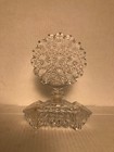 CZECH GLASS PERFUME BOTTLE PRESSED GLASS GROUD STOPPER — photo 2