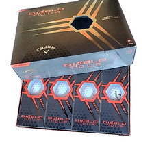 Callaway Diablo Tour Golf Balls Hex Aerodynamics Case Dozen 12 White NEW Boxed
