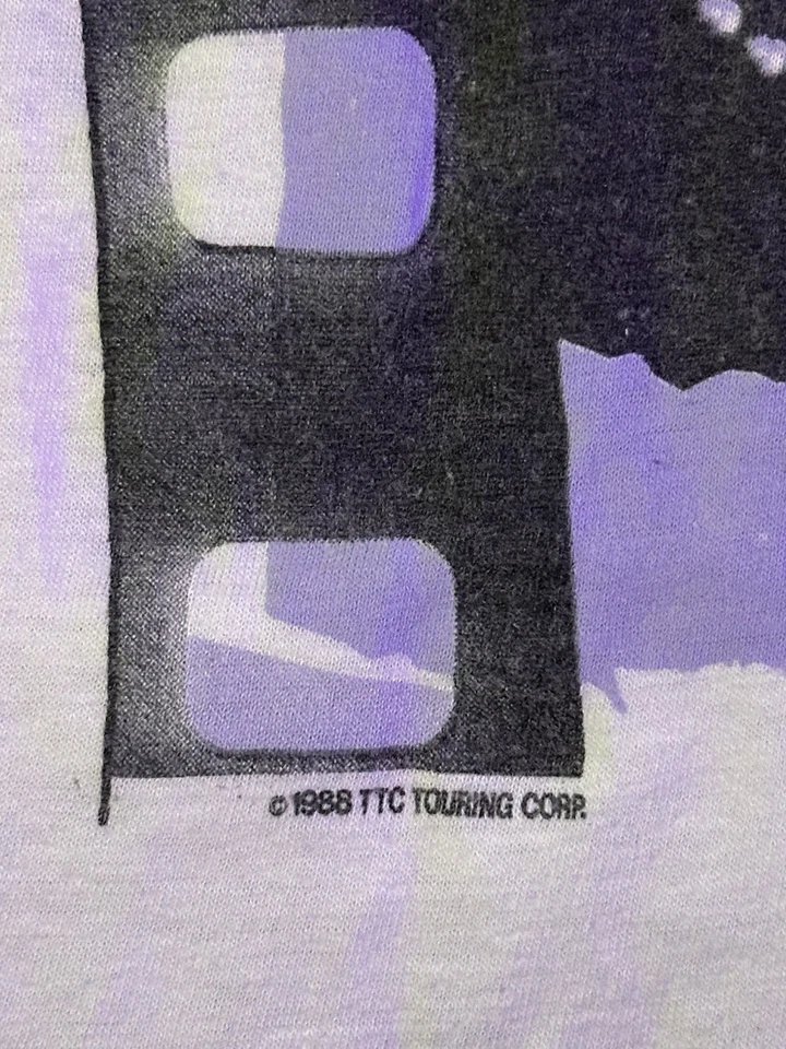 复古 Michael Jackson 1988 Bad World Tour T 恤白色 — 第 3/4 张图片