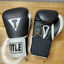 Title Boxing Gloves Gel Enforced Lining Genui...