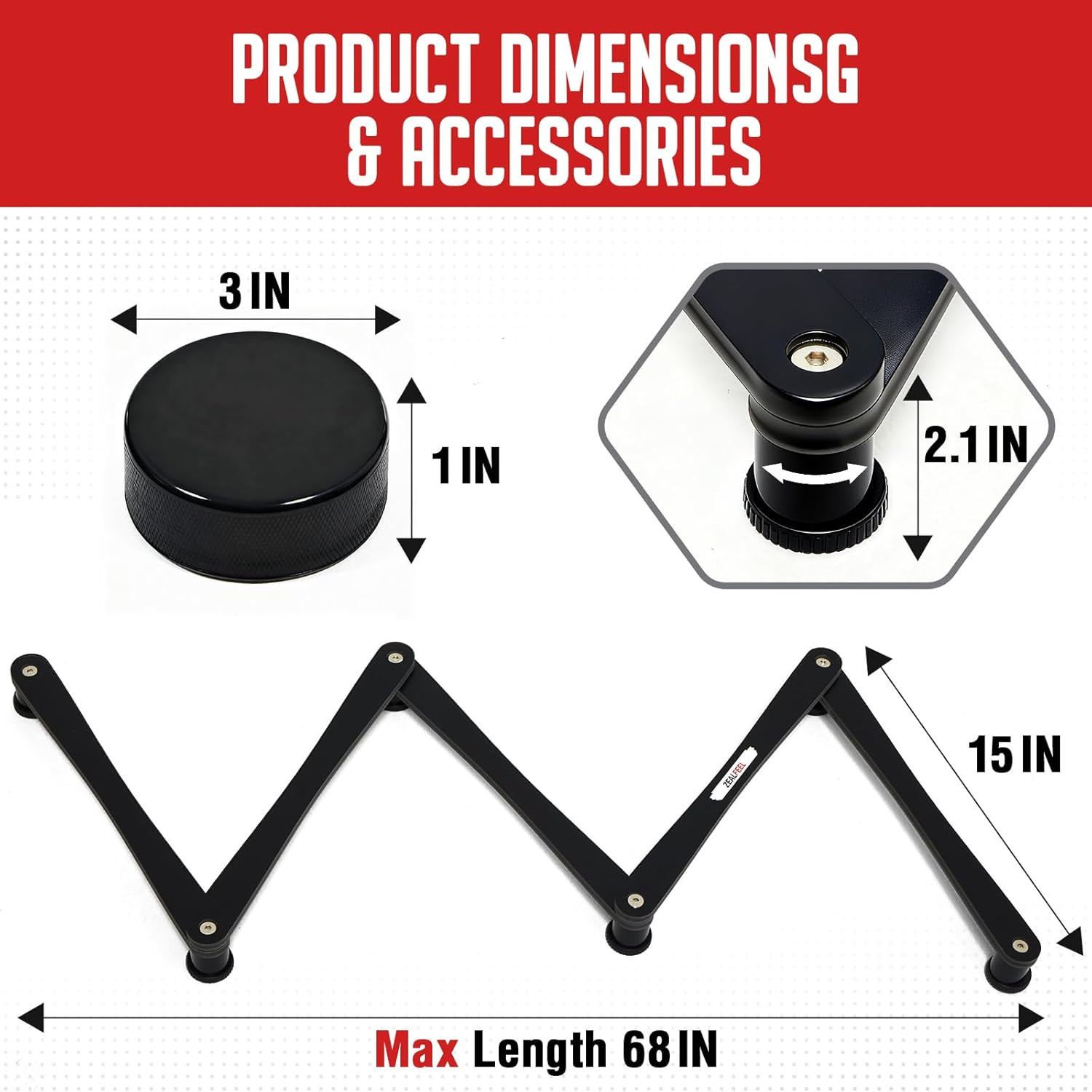 Adjustable Stickhandling Trainer for Hockey: Puck Control & Coordination Aid