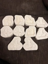 Ceramic Slip Mold Nowells Ornament LOT Santa’s/airplane/motorcycle