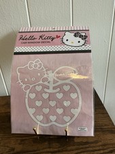 Hello Kitty Car Window Decal Sticker 2011 Sanrio Vintage Apple Heart Pattern