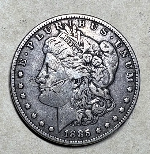 1885 Philadelphia Mint Morgan Silver Dollar - VF/EF - FREE INSURED SHIPPING!