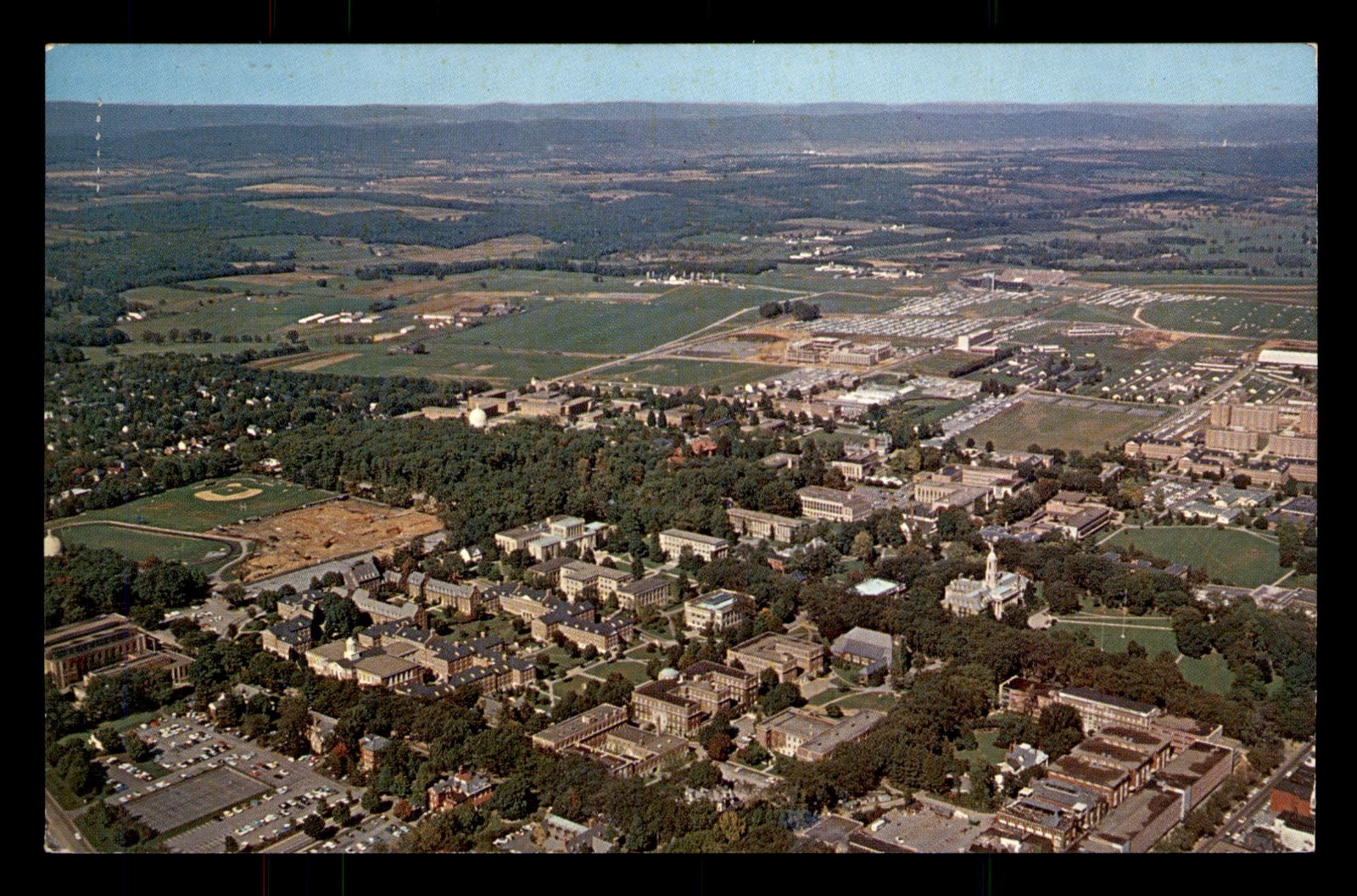 Aerial View Of Campus Penn State University Land Grant PA School Unp Postcard