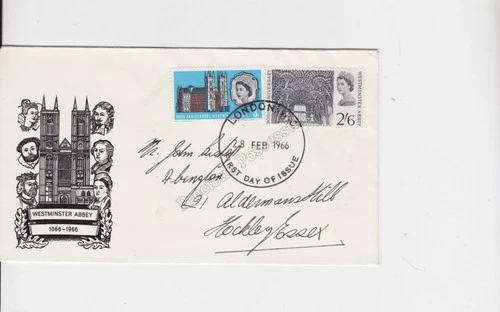 GB FDC FIRST DAY COVER 1966 WESTMINSTER ABBEY LONDON PMK
