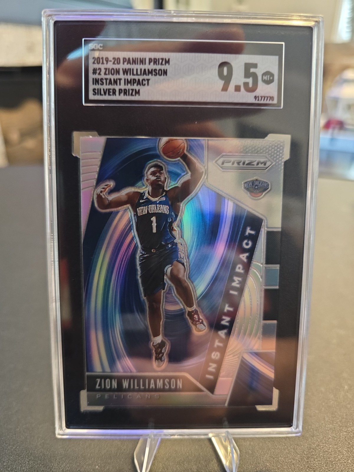2019-20 Panini Prizm - Instant Impact Zion Williamson Rc #2 Silver Prizm (RC)