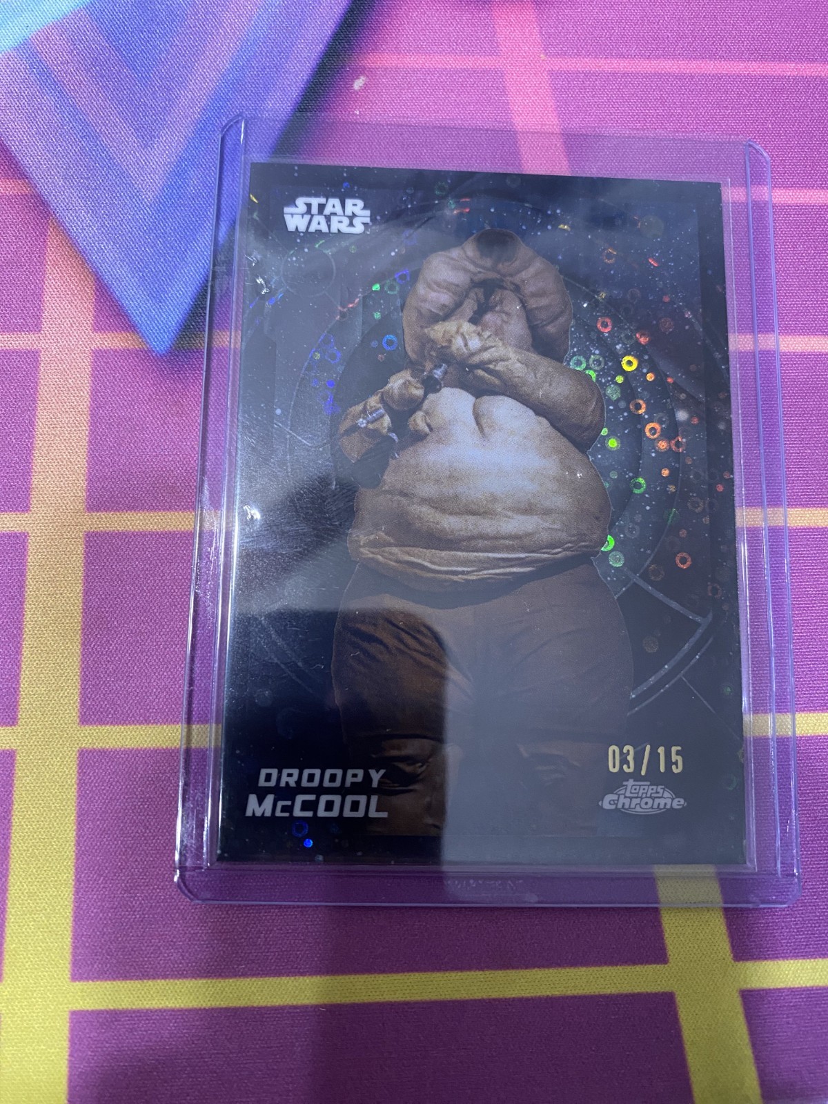 2026 Topps Chrome Star Wars Droopy McCool Black Disco 03/15 #196 Return Of Jedi