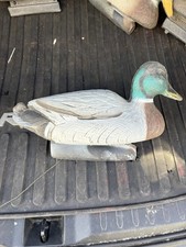 Flambeau Floating Mallard Duck Decoys w Line & Anchor Male Made In USA Decor