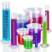 Graduated Cylinder Plastic Beaker, 5pcs Plastic Graduated Cylinder 10ml 25ml ...