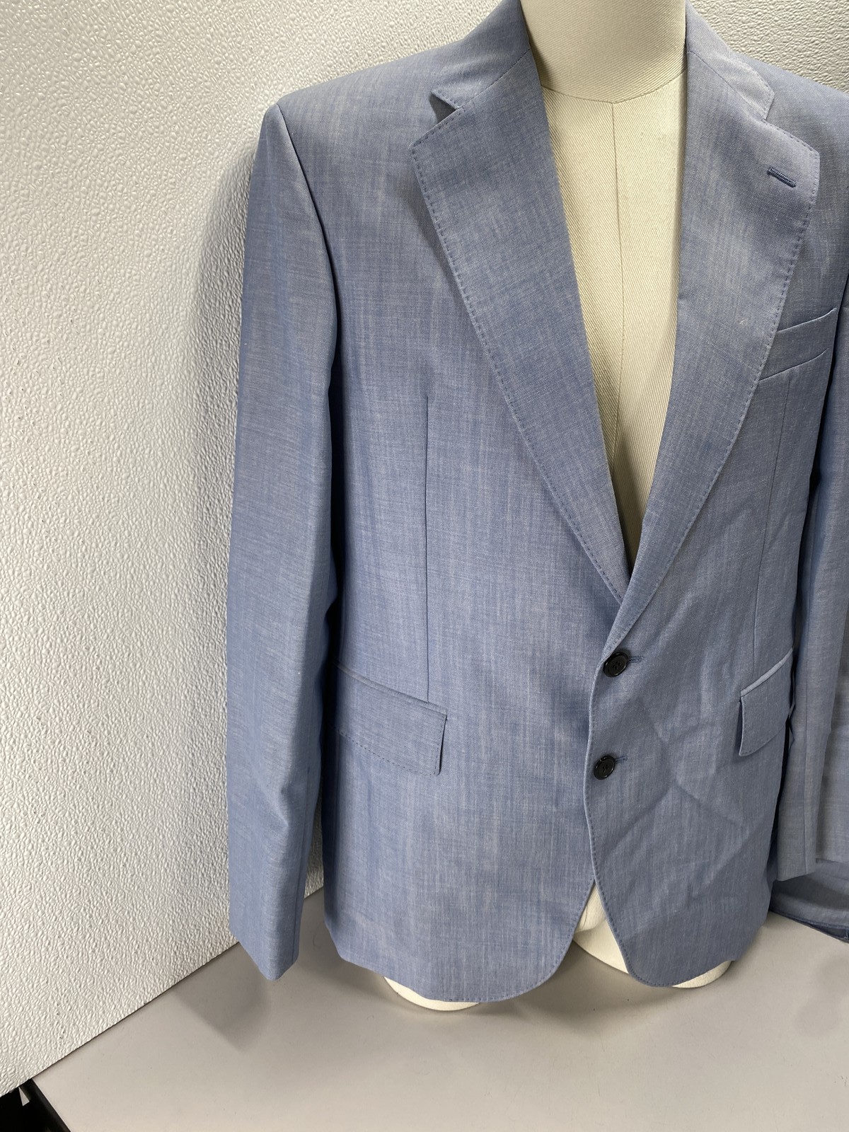 Prada Mens Single-Breasted Wool Suit 2 Piece Size 40 Medium Blue thumbnail 5