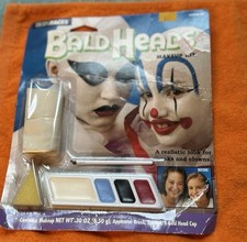 Vintage 1995 NOS Technifaces Bald Heads- Clown Stage Makeup  Bald head Cap