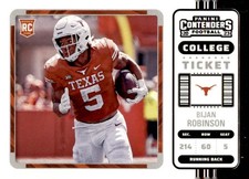 2023 Panini Chronicles Draft Picks #7 Bijan Robinson Contenders College Ticket