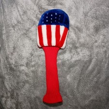 USA Golf Club Head Cover American Flag Red White  Blue Headcover Patriot Maga
